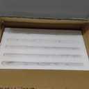 15 Pack Carrara White Marble Pencil Trim Liner, 3/5"X12" Bullnose Tile Edge Trim Polished for Bathroom Kitchen Shower Livingroom
