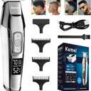 KEMEI Trimmer Cordless Hair Clipper for Men Professional Electric Beard Trimmers Barber Hair Cuttings Kit, Zero Gapped T Blade Detailers Trimmers for Men, KM-5027