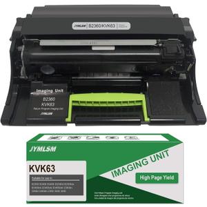KVK63 Imaging Unit (1 Pack), Compatible Drum Unit Replacement for Dell B2360 B2360d B2360dn B3460dn B3465dn B3465dnf S2830dn S2830 printer, High Yield 60,000 pages, Parts No#: 331-9810 331-9811