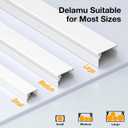 Delamu 157in Cord Covers for Wires on Wall, Cord Hider for 1 Cord, Paintable Cable Hider, Cable Management Wire Covers for Cords, W0.55 H0.4in, White