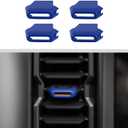 JWWY for Bronco Center Console Air Conditioning Vent Adjustment Device Decoration Cover Trim Compatible with Ford Bronco Interior Accessories 2021-2025+ 4PCS Blue