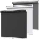 MYshade 100% Blackout Roller Shades Cordless for Windows - Thermal Insulated UV Protection Room Darkening Blinds, Easy Install for Home, Bedroom, Living Room, Office (31" W x 72" H,Black