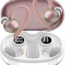 Wireless Earbuds, Bluetooth 5.4 Headphones Sport, Over Ear Buds With ENC Noise Cancelling Mic, 48H, Wireless Earphone With Earhooks, Stereo Deep Bass, IP7 Waterproof for Workout Running, Rose Gold
