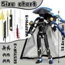 T13 Assembly Completed Action Figures,T-13 Action Figure, Robo 13 3D Printed Action Figure - The Ultimate Hero for Action-Packed Playtime,5.2 Inch, Black White
