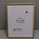 Oak Wood Picture Frames 11x14 with Mat for 8x10 -Natural Solid Wood Photo Frame Real Glass Wall Hanging