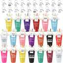 20 Pack Employee Appreciation Gifts Cup Bulk, 24oz Thank You Plastic Tumblers with Lids Straws Keychains, Party Favors for Staff, Coworkers, Team, Teachers(Thanks)