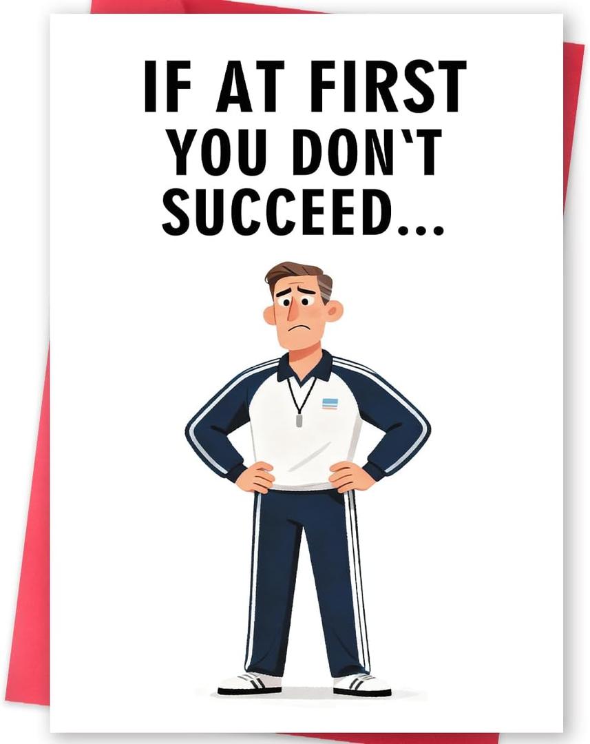 3 x Funny Coach Card Gift for Men, 5x7 inches