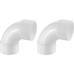2 Pack PVC Pipe Fitting 2 Inch - 90° Sweep Elbow - LESSO 2" (SOC × SOC) High-Flow Capacity Plumbing Pool Systems, SCH 40