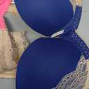 YooMee Push Up Bra for Women,Lace Bras with Underwire Cups,Comfort Padded T-Shirt Bra Add One Cup 34B