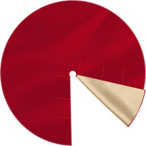 ShinyRelief 72 Inch Larger Velvet Christmas Tree Skirt Reversible with Gold Glitter Double Sided Velvet Christmas Fur Plush Tree Skirt Glittery Tree Skirt for Christmas New Years