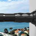 Tension Curtain Rod No Drilling, Extra Long 45-177 Inch, Black