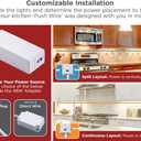 PureOptics LED Professional Push Wire Matter Certified Smart Under Cabinet Lighting 2-in-1 Power Kit, 48W Plug-in and Direct Wire, Smart Control Box, Works with Alexa, Apple Home, Google Home