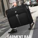 MATEIN Mens Garment Bags for travel, Large Travel Suit Bag Up to 7 Suits with Strap, Wrinkle Free Carry On Garment Bags for Hanging Clothes, Business Suitcase Luggage Bag Fit 17.3 Inch Laptop, Black