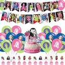 lana Party Decorations,Birthday Party Supplies Includes Banner - Cake Topper - 12 Cupcake Toppers - 18 Balloons