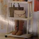 Whitmor 3 Tier Slat Wood Cart