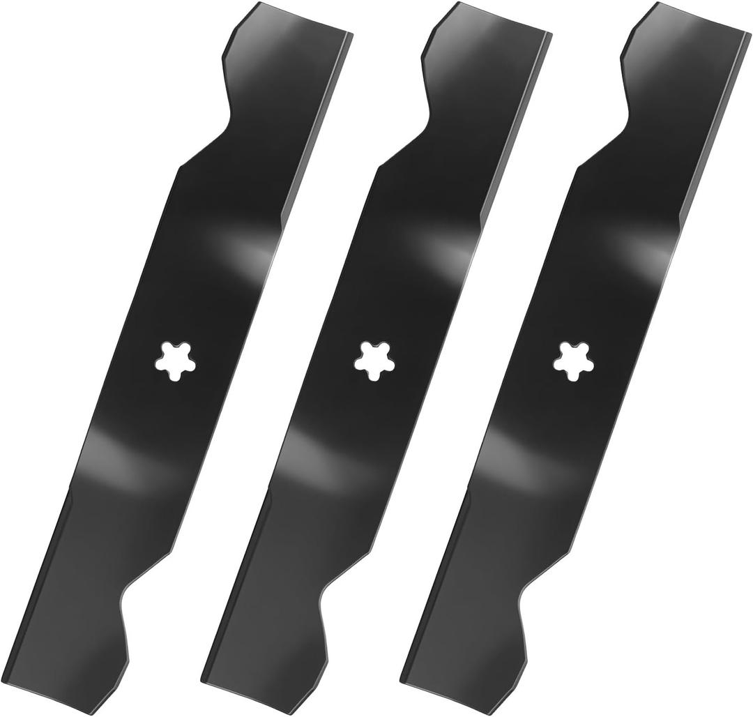 Aeagle 532187256 Mower Blades for Husqvarna Z254 Z254F YTH2454 YTH24V54 LGT2554 LGT2654 RZ5424 MZ54 RZ5426 54'' Deck Lawn Mower for Craftsman Poulan 187256 187254 532187254, 5 Point Star (Black)