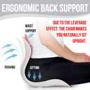 Lumbar Support Posture Corrector for Women – Size M Ergonomic Back Support Cushion for Lower Back Pain Relief and Posture Correction - Portable Lumbar Support Curve Pad