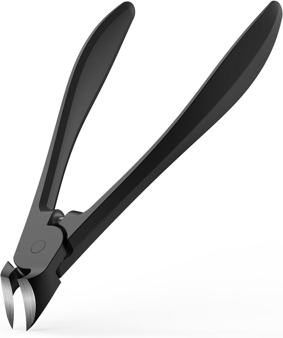 BEZOX Thick Toe Nail Clippers - Comfortable Rebound Thick Spring Toenails Clipper for Thick Nails for Seniors, Precision Fingernail Clippers for Men and Women - Black (Big)