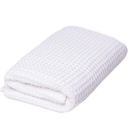 Waffle Hand Towel for Bathroom, Luxury Bath Towel Infused with Silver Ions, Ultra Soft Absorbent Quick Drying Design Shower Towel, Lightweight Californian Pima Cotton Fiber - White 34"x68", 1 Piece