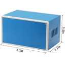 Zulkit Electronic Enclosures Blue Metal Enclosure Project Case DIY Box Junction Case Enclosure Preventive Case 8.3x7.1x5.5inch (210x180x140mm)