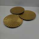 Briful 12" Gold Wall Dcor Pack of 3 Metal Starbursts Radial Plate Wall Art Modern Accent Hanging Wall Decorations For Home Office Bedroom Or Living Room Wall Sculptures