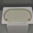 Elevated Ceramic Dog Bowl Set - Double Dog Feeding Bowls with Stand Splash Proof - Raised Dishes for Food and Water - Ideal for Small to Medium Dogs - 2 x 850 ml - 28.74 oz (White)