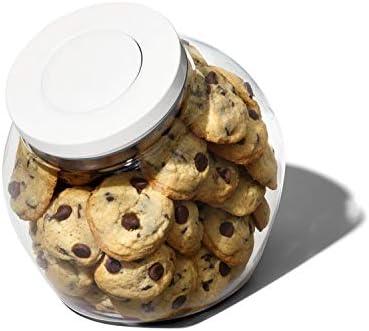 OXO Good Grips 3.0 Qt POP Medium Cookie Jar - Airtight Food Storage - for Snacks and More, White and Clear Without Lid