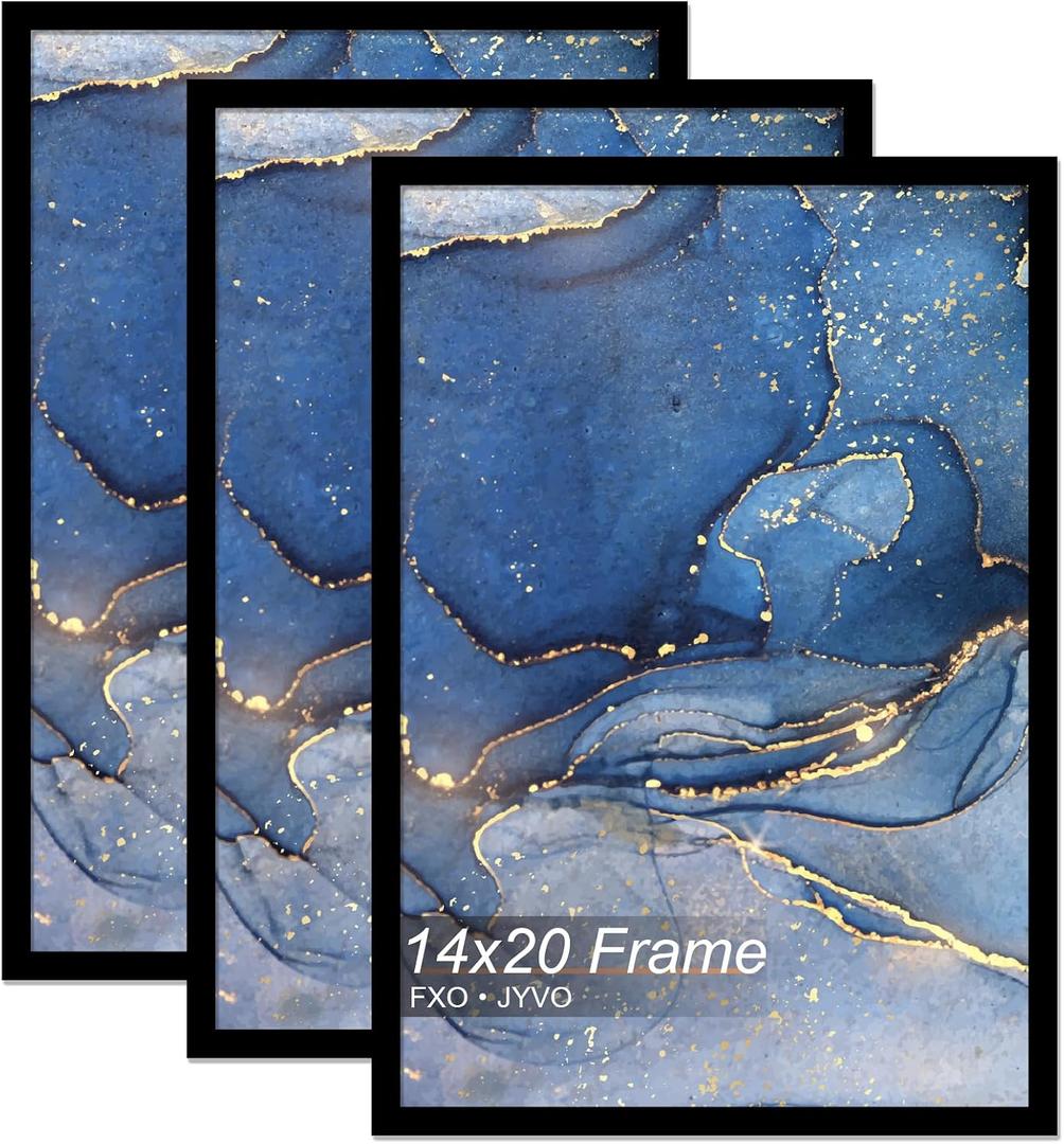 14x20 Picture Frame Set of 3 for Photo Poster Horizontally/Vertically