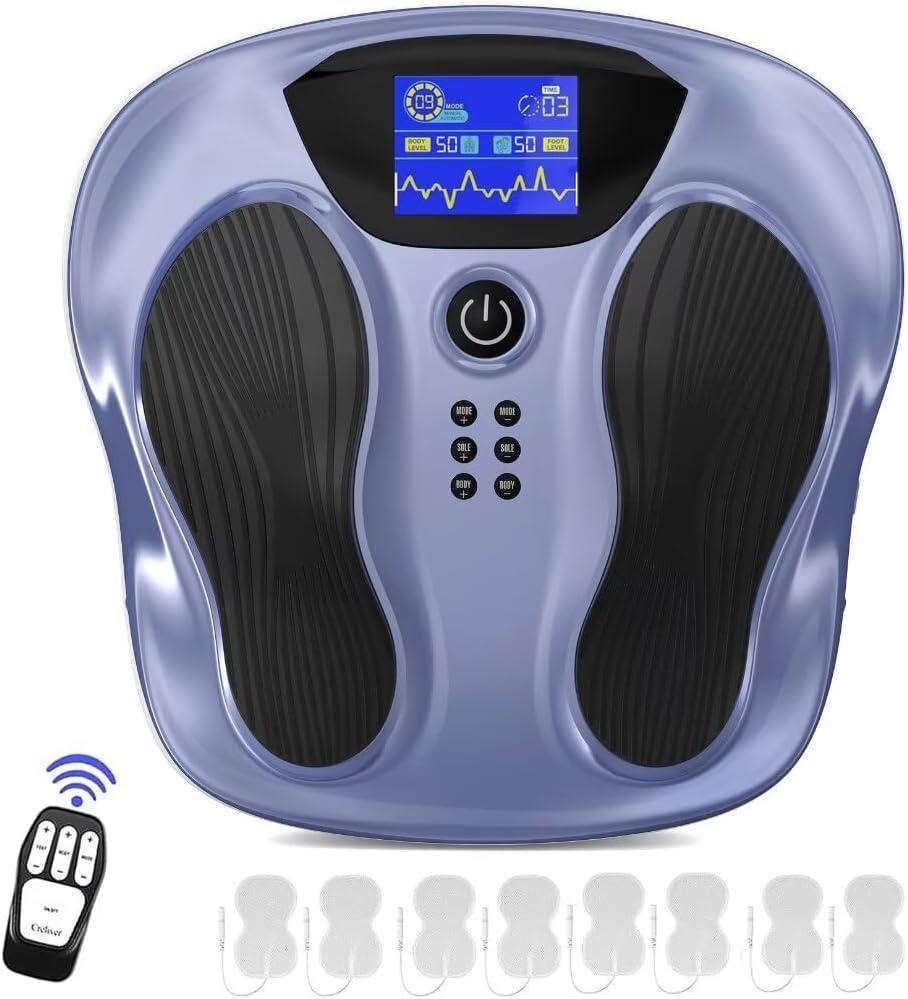 Creliver Foot Nerve Muscle Stimulator Pro, EMS/TENS Foot Massager for Neuropathy Pain Relief and Leg Circulation, TENS Muscle Stimulator  FSA/HSA Eligible, Christmas Gift for Women & Men