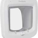 PetSafe Microchip Cat Door, Exterior or Interior Pet Door - Multi-User RFID Access Up to 40 Pets, 4-Way Locking, Weatherproof, DIY Easy Install, Hardware Kit; Privacy for Cat Litter Box or Pet Feeder