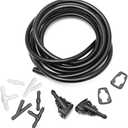 4805742AC Windshield Washer Nozzles Kit for 09-24 Dodge RAM 1500-5500 Jeep Patriot Compass Replaces OEM # 4805742AB, 5116079AA Wiper Spray Washer Jet with 3-meter Fluid Hose and 6 Connectors