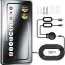 2025 Upgraded TV Antenna Indoor, 1900+ Miles Range Digital Antenna for Smart TV Indoor, HDTV Antenna for Local Channels with Amplifier Signal Booster, Support 8K 4K 1080p - 30ft Coax Cable