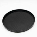 Wooden Round Serving Tray For Ottoman Coffee Table Candle Holder Tray Kitchen Counter Island Accents Home Decor Circle Circular Wood Centerpiece Trays for Dining Room Table