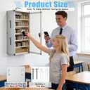 72 Slots Aluminum Alloy Pocket Chart Cell Phones Storage Cabinet Wall-Mounted Cell Phone Locker Phone Holder with Lock for Classroom, Can be Carried by Hand