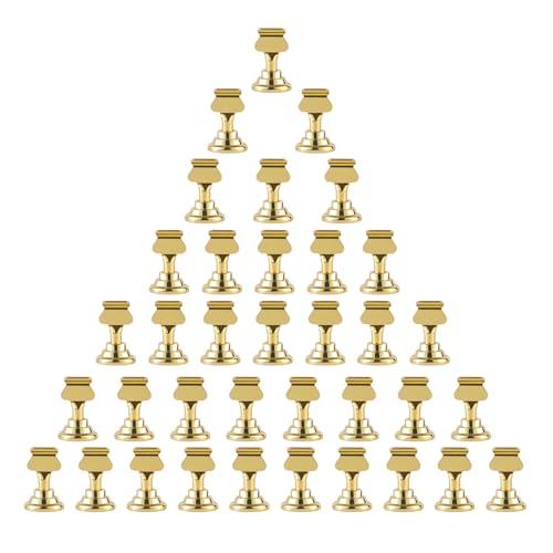 Urban Deco 18 Pieces Table Card Holder Place Card Holders 1.7 inches Gold Steel Card Holders for Photos, Food Signs, Memo Notes, Weddings, Restaurants, Birthdays(Gold 36PK)