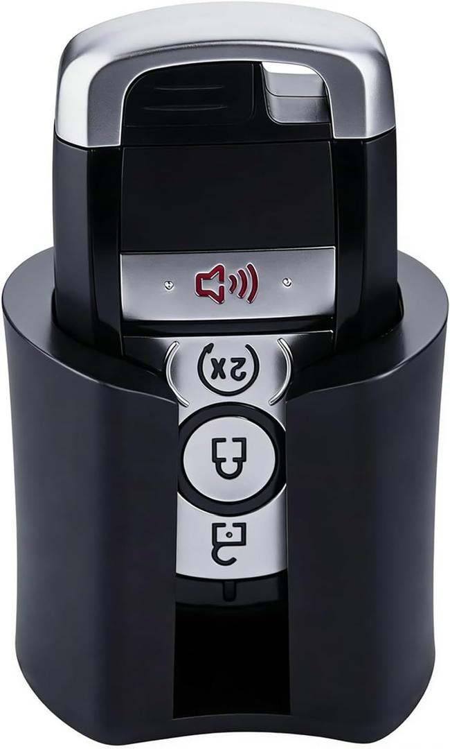 Key Fob Holder Insert for Cup Holder, Compatible with 2021, 2022, 2023, 2024 2025 Ford Bronco Sport, Does not fit Full-Size Bronco, Fits in The Gap Between Cup Holders Vertical Key Holder, 1 Pc