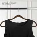 Simplify Slim Velvet Clothes Hangers | 100 Pack | Non-Slip | Shirts | Suit | Pants | Dresses | Garments | Closet Storage & Organization | Durable | Chocolate