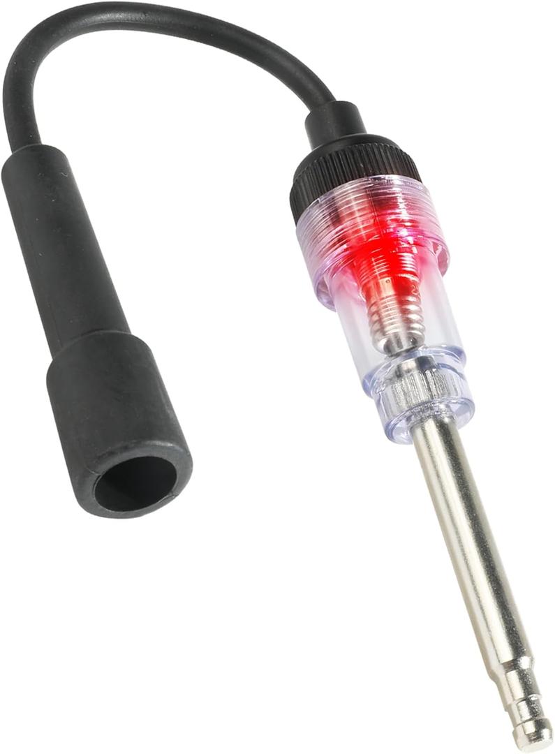 Spark Plug Tester,Car Accessories Spark Tester,Car Exterior Accessories Ignition Coil Tester Tool,Plug-in Sparks Testers Small Engine,Fit for Cars,Lawnmower,Internal External Engine (1pcs)