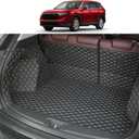 Cargo Liner & Backrest Mat Fit for 2020-2024 2025 Lincoln Corsair: All Weather Pu Leather Rear Full wrap-Around Trunk Mat Protector Waterproof Cargo Liner for 2025 Corsair Accessories (Black with Golden Stitching)