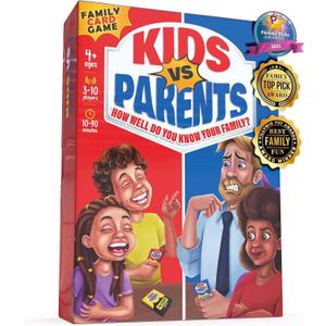 Kids VS Parents  A Hilarious Family Game with Conversation Starters & Fun Challenges  Card Game for Kids, Teens & Adults | Perfect for Game Night, Travel, or Gifts