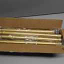 YaFex Curtain Rods 32-118 Inch, Heavy Duty 1 Inch Adjustable Curtain Rod for Windows, Gold Long Window Treatment Rods, Modern Design, Easy Installation