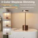 Kakanuo Brown Cordless Lamp Set, Rechargeable Lamp, 3 Color Temperature, LED Outdoor Wireless Lamps, Battery Operated Lamps, Stepless Dimmable, Touch Control
