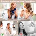2 x Suction Phone Mount for Case, 2 in 1 Silicone Octo Cup Buddy Sticky Grip Holder for iPhone, Hands-Free Selfie/Video for TikTok Influencers, Women Gift Black