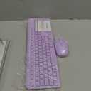 Wireless Keyboard and Mouse Combo, Full-Size Silent Ergonomic Keyboard and Optical Mouse, Long Battery Life, 2.4GHz Lag-Free Cordless Mice Keyboard for Computer, Mac, Laptop, PC, Windows(Purple)