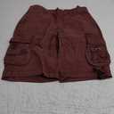 FOURSTEEDS Women's Cotton Loose Fit Zipper Multi-Pockets Twill Bermuda Drawstring Women Cargo Shorts Black US 10