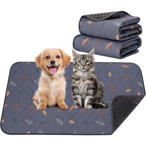 Washable Pee Pads for Dogs, 2 Pack Absorbent Reusable Puppy Pads Dog Training Pads, Waterproof Non-Slip & Leak-Proof Potty Whelping Pad for Playpen, Crate, Bed, Potty Training 35.5"x24" (Large)