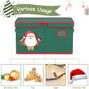 Christmas Ornament Storage Box Christmas Ornament Organizer Storage with Adjustable Dividers Fit 96 of 3 Inch 600D Oxford Fabric Ornaments Storage Container for Holiday Decorations (Green)