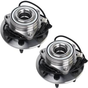 Autoround 515036 4WD/AWD Front Wheel Hub Bearing Assembly Fit for 1999-2007 Chevy Tahoe, Silverado, Suburban, Express 1500, GMC Yukon, Sierra, Savana, Cadillac Escalade, 6 Lug w/ABS 2-Pack
