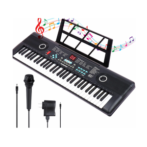 Keyboard Piano 61 Key Music Electric Piano For Kids Beginner W/Dual Speaker Microphone Portable Digital Piano Birthday Christmas Gifts