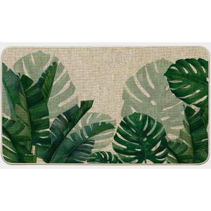 Baccessor Monstera Leaf Spring Door mat Banana Tropical Green Leaves Doormat Summer Welcome Mat Decorative Front Outdoor Door Mats Anti-Slip Rubber for Seasonal Kitchen Floor Decoration 17 x 29 Inch